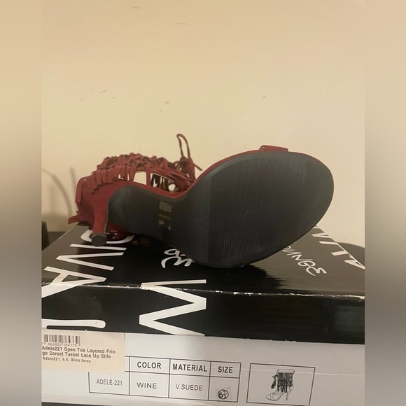 Wild Diva Adele 221 Fringed Lace Up Stiletto - Picture 5 of 5